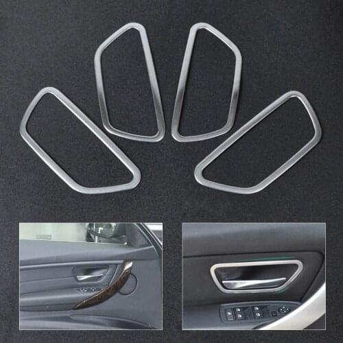 Beler New Stainless Steel Interior Door Handle Cover Trim Interior Car Accessories For BMW 3 Series F30 F34 GT 320 328 2013-2014