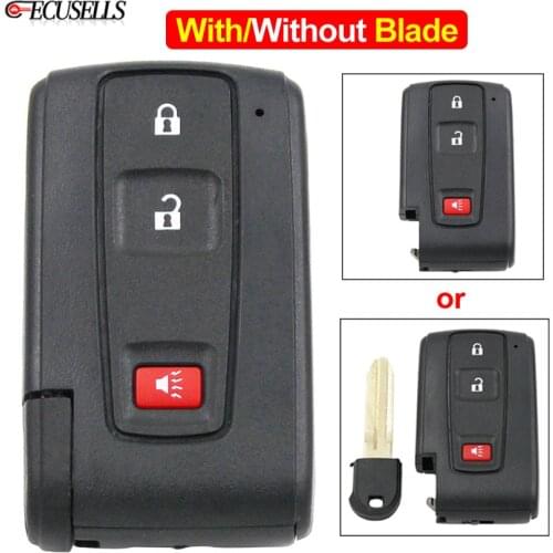 2+1/3 Button Remote Car Key Shell Case Fob with/without Blade for Toyota Prius 2004 2005 2006 2007 2008 2009 Corolla Verso Camry