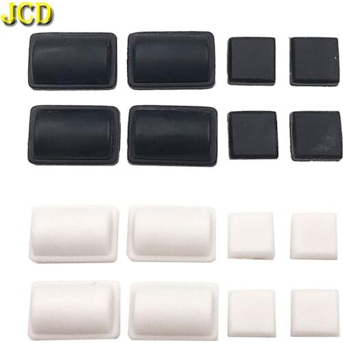 JCD 1Set Silicon Screw Rubber Feet Cover Set for Nintend WII Wii Console Screw Dust Cover White Black