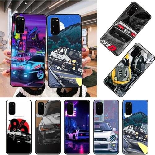 Phone Case For SamSung Galaxy S Note 10 20 7 8 9 Plus Edge E Ultra Lite Black Cover Back Soft Funda Trend Etui Japan AE86 Car