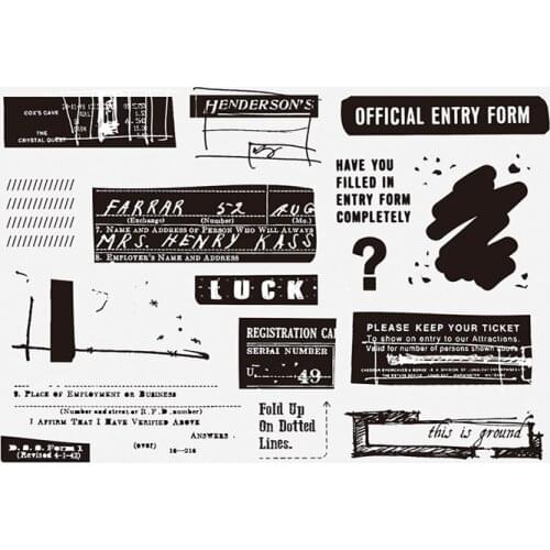 Black stamp Clear Stamp for Scrapbooking Transparent Silicone Rubber DIY Photo Album Decor B477