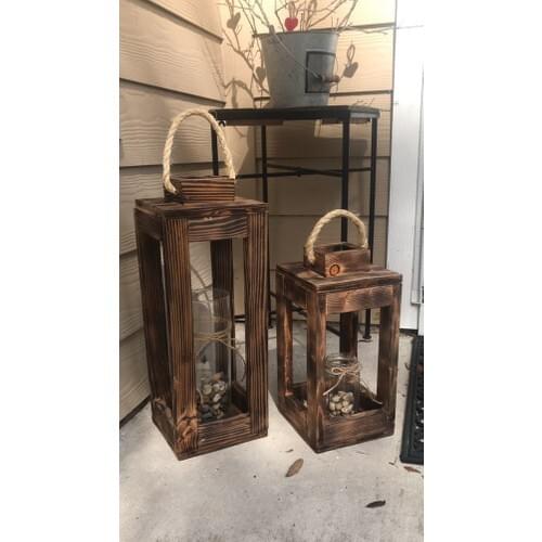 Homedit Wooden Candle Holder 2 li