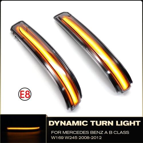 Dynamic LED Side Light Water Blinker Turn Signal Lamp Rear Mirror Indicator Bulb For Mercedes Benz A B Class W169 W245 08-12