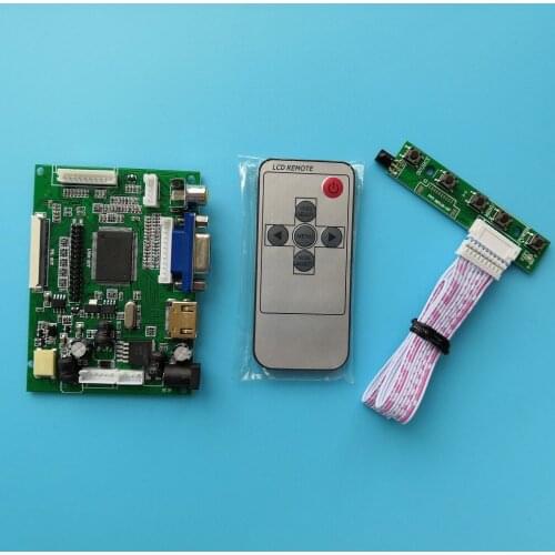 For 7.0" AT070TN94 800(RGB)×480 panel 50pin 2AV+ VGA LCD remote HDMI Driver Controller Board Kit monitor