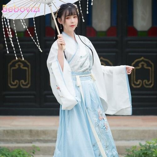 Phoenix Emboridery Hanfu Fairy Cosplay Traditional Chinese Costume for Women Vintage Tang Suit Ancient Chinese Style Clothes