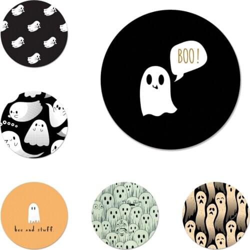 Cute ghost spooky Icons Pins Badge Decoration Brooches Metal Badges For Backpack Decoration 58mm