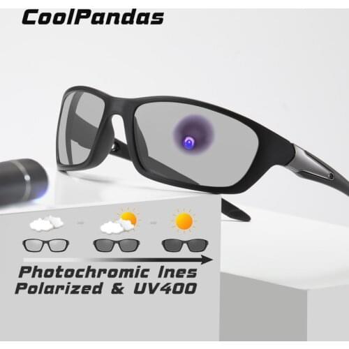 2021 Outdoor Sport Driving Photochromic Sunglasses Men Polarized Glasses Day Night Vision Chamelon Goggle UV400 zonnebril heren
