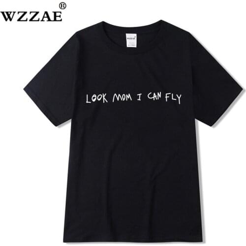 2021 New Fashion Hip Hop T Shirt Men Women Travis Scotts ASTROWORLD Harajuku T-Shirts look mom i can fly Letter Print Tees Tops