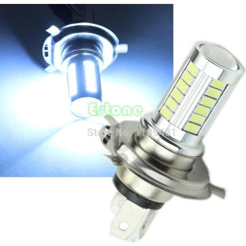 New 12V Super Bright H4 33-LED SMD White Car Fog Light Headlight Driving Lamp Bulb #1