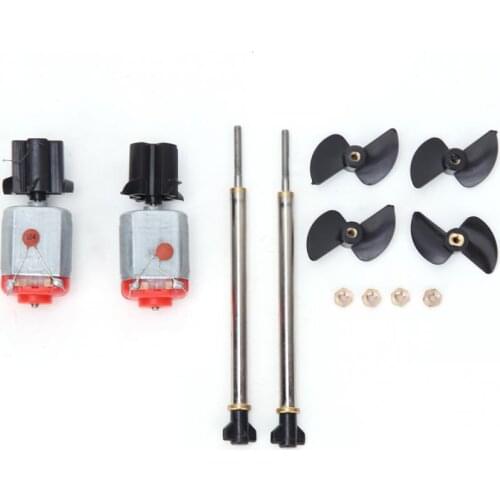 RC Boat Propeller Motor Set Spare Parts Fit for Flytec V002/V005 RC Electric Boat Toys Model Ship Speedboat Accessory Propeller