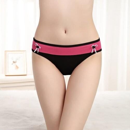 Sexy Women Female Briefs Panties Brand Lace Patchwork Underwear Womens Cotton Underware for Lady Lingerie Intimates (12pcs/lot)