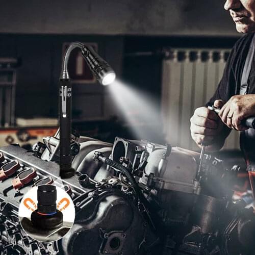 LED Light Magnetic Pick-Up Tools Telescopic Multifunctional Magnetic Flashlight Torch Lamp Magnet Pick Up Tool