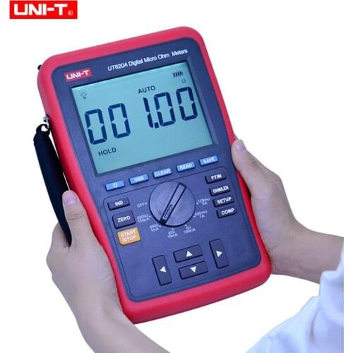 UNI-T UT620A 60000 Counts Digital Micro Ohm Meter Resistance Meter 6.0000K ohm with High/Low Limit Alarm USB and Back Light