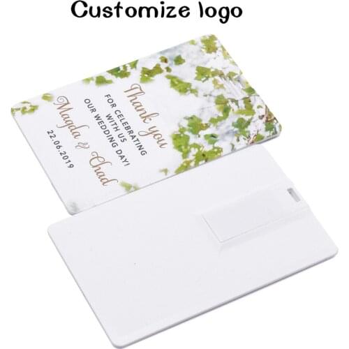 Custom Image Card USB Flash Drive 32G Pendrive 64GB 128GB USB Stick 16G 8G Memory usb stick Business Card Pen Drive for gift