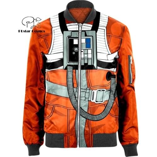 X-Wing Pilot armstrong space suite 3D Mens bomber jackets Hoodie Men Women New Fashion Zipper Hooded Long Sleeve Pullover Style