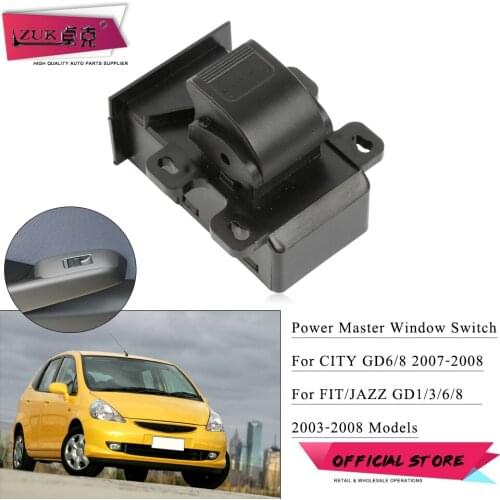 ZUK Passenger Side Power Master Window Control Switch For HONDA FIT JAZZ CITY 2003 2004 2005 2006 2007 2008 GD1/3/6/8 STREAM RN3