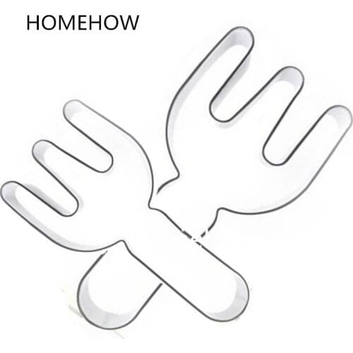Homehow Brand 1PC Dinnerware Fork Cookie Mould Baking Fondant Decorating Tools Fork Shape Biscuit Cutter Cooking Tools