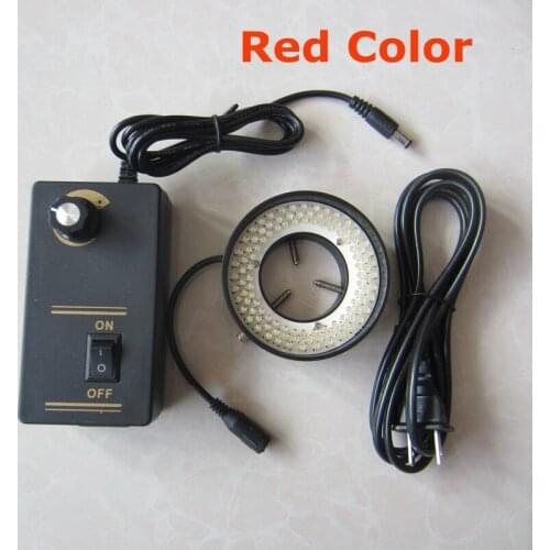 108pcs LED Illuminated Adjuatable Red Light Zoom Ring Lamp for Medical Biological Stereo Microscope 90V-264V Inner Diameter 41mm