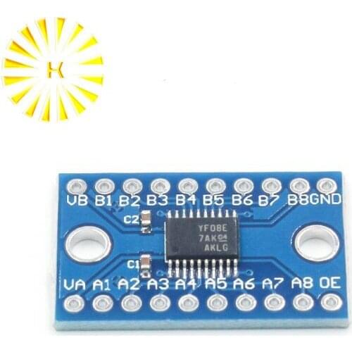 3.3V 5V TXS0108E 8 Channel Logic Level Converter Convert TTL Bi-Directional Mutual Convert Connector