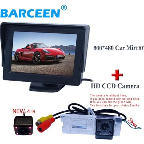 4.3" Desktop car rear monitor with car reversing camera bring wide viewing angle suitable for Renault Fluence/Megane
