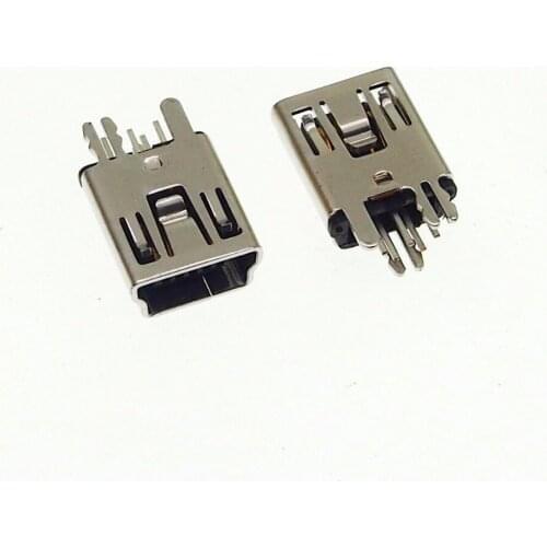 5pcs MINI USB 5P 180 Degree Vertical plug MINI USB Jack Female Socket