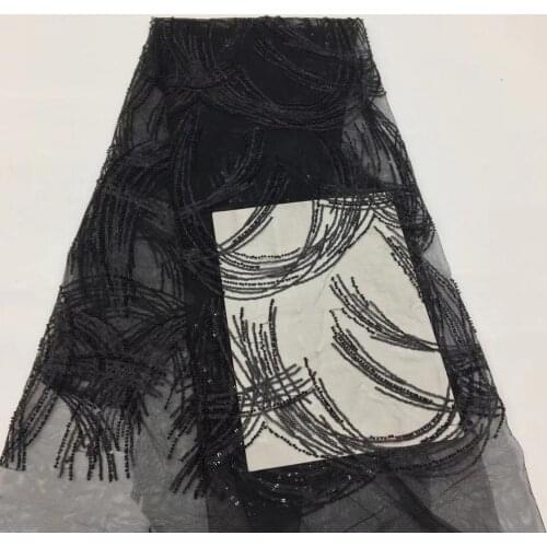 5yards/bag 5 - color embroidered beaded sequins mixed style fashion fabric wedding design XX19