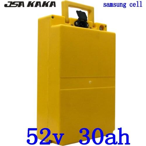 52V 30AH 1000W lithium battery 52V 30AH electric bike battery 52v 30ah lithium ion battery use samsung cell+58.8V 5A charger