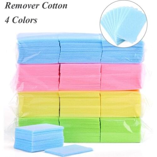 600Pcs Nail Polish Remover Cotton Pad Colorful Thicken Lint Free Nail Wipes Nail Art Gel Polish Cleaning Cotton Manicure Tools
