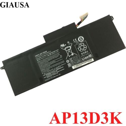 GIAUSA Genuine AP13D3K battery for Acer S3 S3-392G 1ICP6/60/78-2 1ICP5/60/80-2