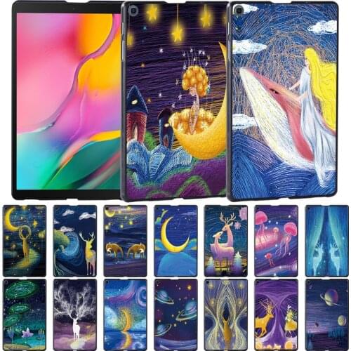 Tablet Case Fit Samsung Galaxy Tab A 10.1(T510/580)/9.7 T550/10.5 T590/S5e(T720/725)/E 9.6(T560/561) Paint Back Case