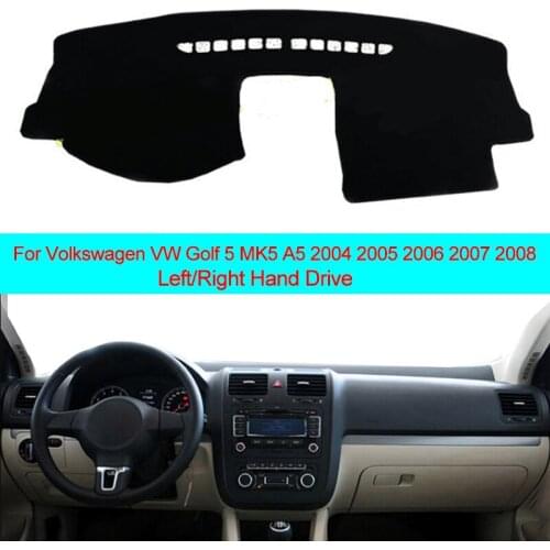 2 Layers Car Inner Dashboard Cover Dash Mat Carpet Cape For Volkswagen VW Golf 5 MK5 A5 2004 2005 2006 2007 2008 Dust proof