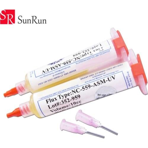 2pcs/lot 559 10cc NC-559-ASM Flux paste lead-free solder paste solder flux + Needles