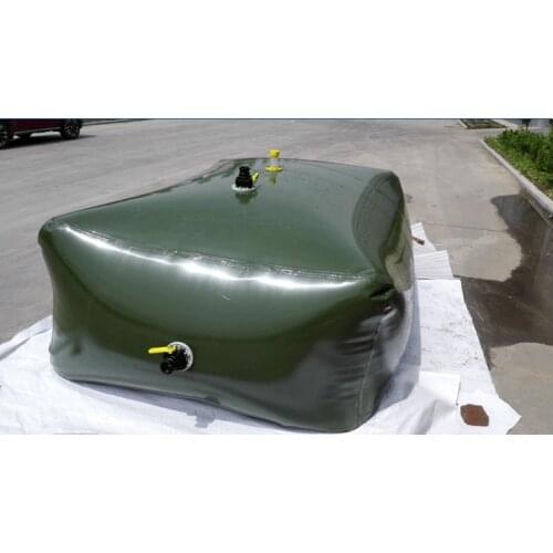 Green color Flexible 1m3 to 500m3 water storage bladder water tank for pool solution for sale