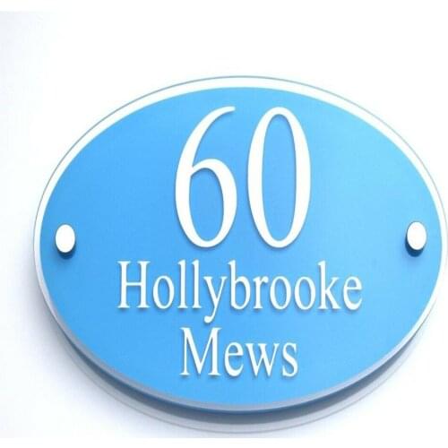 Customized House Number House Plaque House Acrylic Sign Door Numbers Address plate #5