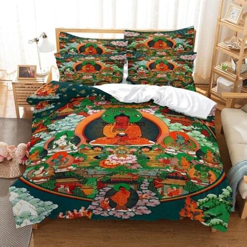 Guanyin Buddha Bedding Set Duvet Cover Set 3d Bedding Digital Printing Bed Linen Queen Size Bedding Set Fashion Design