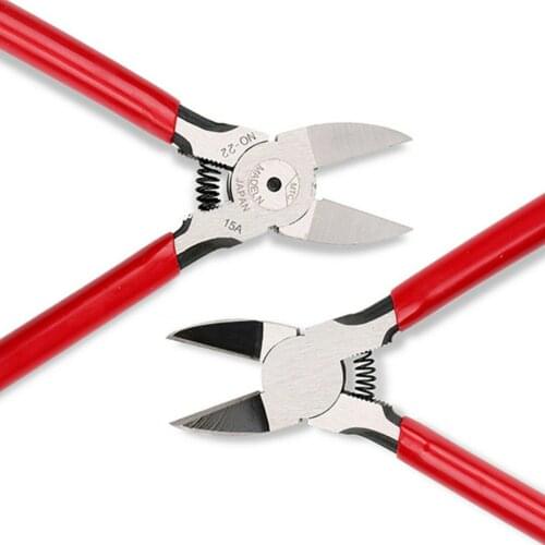 2pcs 6" Diagonal Cutting Pliers Hand Tools Flat Nosed Pliers Flush Cut Side Nippers Wire Beading Cable Cutters Shear Fitter