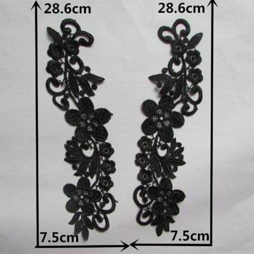 Hot Luxury Organza Lace Fabric Romantic Embroidered Lace Appliques Collar Trim Applique Patch Dress DIY Sewing Guipure Decor