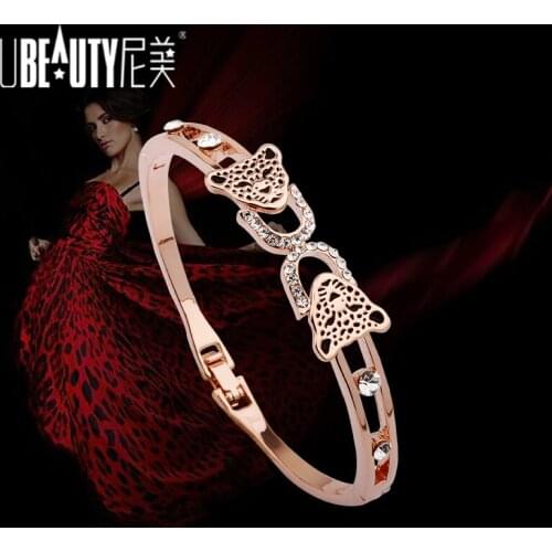 UBEAUTY Fashion Leopard Bracelet Hot Populaire Armband Voor Vrouwen Crystal Stretch Shine Wedding Bridal Gift For Women Jewelry
