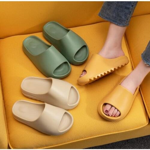 Mens Hot Sale Summer Slides Beach Slippers Fish Mouth Flip Flops Men Sandals Lightweight Bone Yzy Plus Size