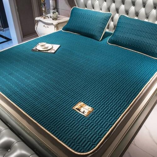Summer Mat Three-piece Set Tencel Air Conditioning Thailand Latex Soft Mat Washable Ice Silk Mattress
