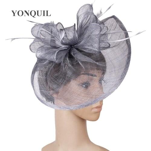 Enchanting Sinamay Wedding Hats Fascinators Bride Headwear Photographic Studio Hat T-Platform Headpiece Craft Bridal Chapeau Cap