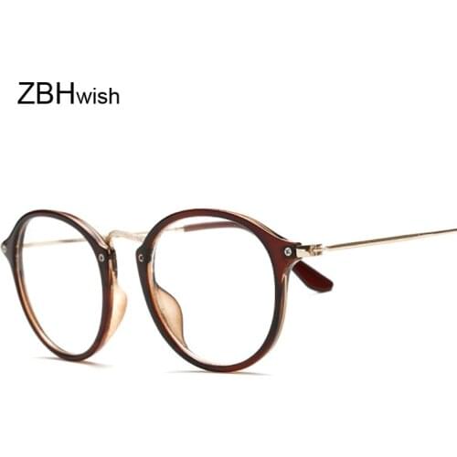 Hot Round Classic Clear Glasses Leopard Frame Vintage Glasses Women Men Optical Eyeglasses Transparent Clear Oculos