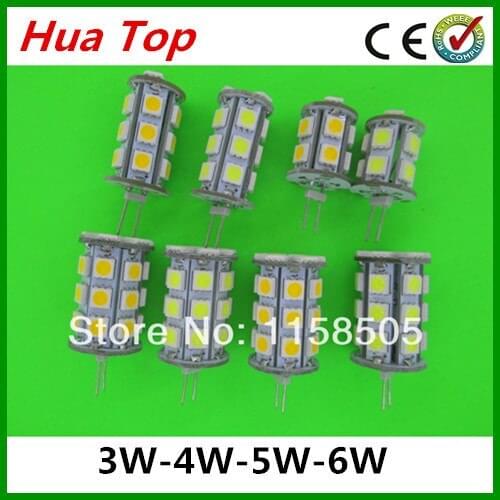 Wholesale 30pcs/lot G4 LED crystal light DC/AC 12V 5050 epistar 3W 4W 5W 6WSMD G4 LED Bulb Lamp Free shipping ( High power )