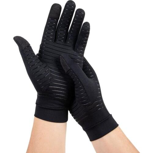 Mens Gloves Copper Fiber Spandex Touch Screen Running Sports Winter Warm Cycling Gloves Full Finger Gloves