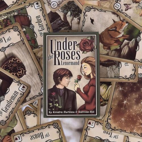 Under The Roses Lenormand 39 Card Deck The Clock Tower LOVE Oracle Tarot 9cm×6cm/3.54"x2.36"