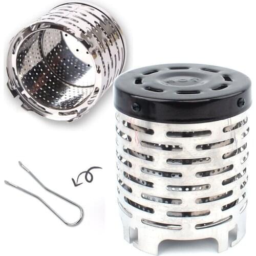 Portable Mini Camping Heater Cap Outdoor Gas Stove Cover Warmer Heater Stainless Steel H99F