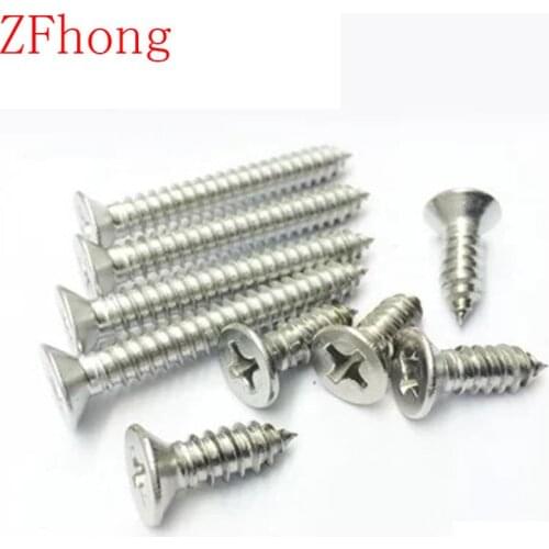 1000pcs M1 M1.2 M1.4 M1.7 steel with nickel phillips flat countsunk head Self Tapping Screws