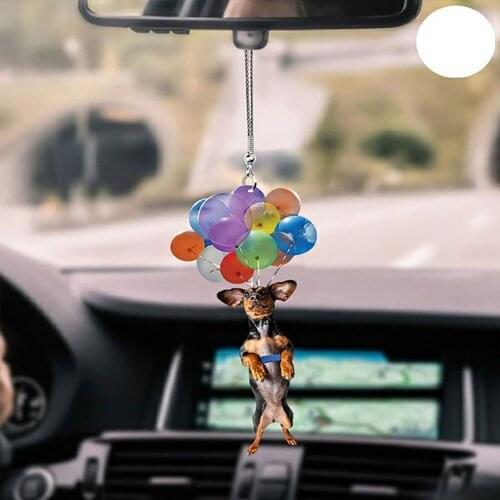 Happy Puppy Pendant Car Backpack Ornaments Cute Car Hanging Ornament Keychain Interior Decor Home Room Decor Accessories