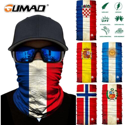 Summer National Flag Half Face Masks Spots Bandana Running Cycling Camping Hunting Fishing Headband Neck Warmer Scarf Men Women