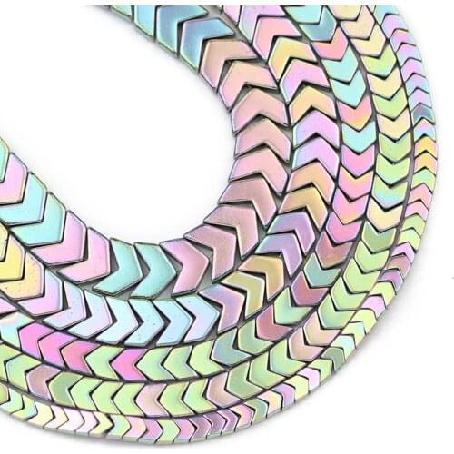 Light Purple Natural Stone Arrows Shape Hematite Spacer 4/6/8/10MM Loose Beads For Jewelry Making DIY Charm Bracelets Findings